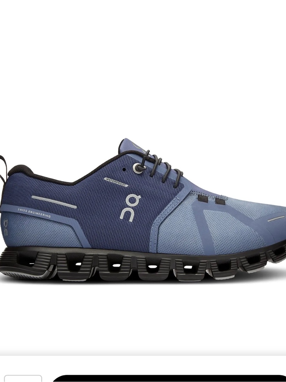 On Running Cloud Waterproof Running Shoe in Shale Magnet, size 10.5